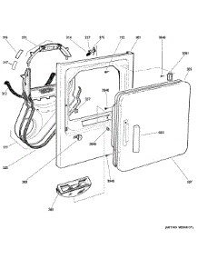 Front Panel & Door parts for Ge Dryer GTDP280ED2WW from AppliancePartsPros.com