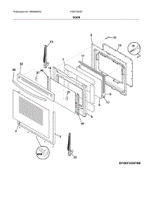Door parts for Frigidaire Range FGEF3036TWB from AppliancePartsPros.com