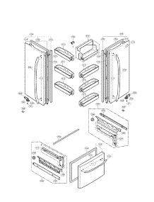 Door Parts parts for Lg Refrigerator LFC23760SB/02 from AppliancePartsPros.com