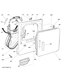 Front Panel & Door parts for Ge Dryer GTDP520ED2WW from AppliancePartsPros.com
