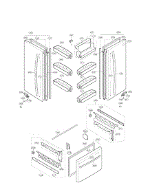 Door Parts parts for Lg Refrigerator LFC20760SW/03 from AppliancePartsPros.com