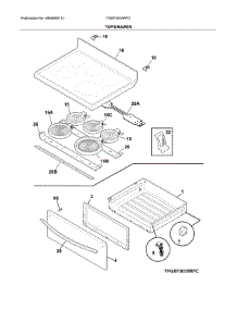 Top / Drawer parts for Frigidaire Range FGEF3035RFG from AppliancePartsPros.com