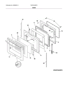 Door parts for Frigidaire Range FGEF3035RFG from AppliancePartsPros.com