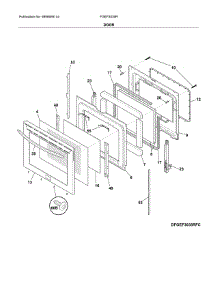 Door parts for Frigidaire Range FGEF3035RFC from AppliancePartsPros.com