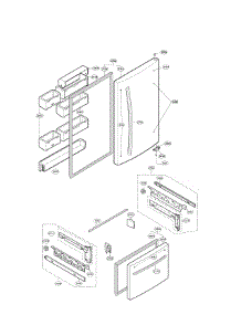 Door Parts parts for Lg Refrigerator LDC22720TT/03 from AppliancePartsPros.com