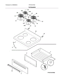 Top / Drawer parts for Frigidaire Range FFEF3016TSD from AppliancePartsPros.com