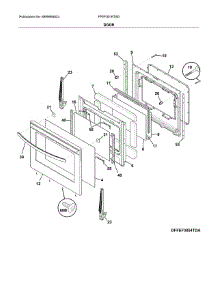 Door parts for Frigidaire Range FFEF3016TSD from AppliancePartsPros.com