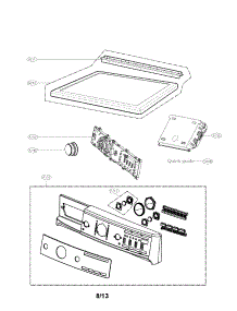 Control Panel And Plate Assembly Parts parts for Kenmore Dryer 796.91073310 (79691073310, 796 91073310) from AppliancePartsPros.com