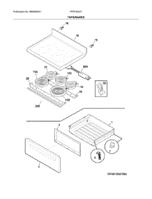 Top / Drawer parts for Frigidaire Range FFEF3054TBB from AppliancePartsPros.com
