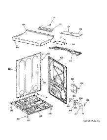 Cabinet parts for Ge Dryer DNCD450EGBWC from AppliancePartsPros.com