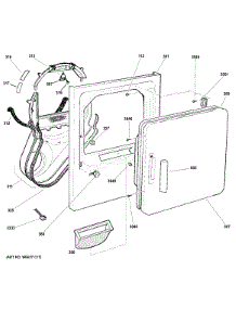 Front Panel & Door parts for Ge Dryer DNCD450EGBWC from AppliancePartsPros.com