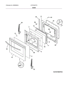 Door parts for Frigidaire Range LFEF3054TFD from AppliancePartsPros.com