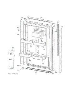Door parts for Ge Refrigerator ZIR360NHCLH from AppliancePartsPros.com