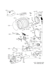 Drum Assembly Parts parts for Kenmore Dryer 796.71553610 (79671553610, 796 71553610) from AppliancePartsPros.com