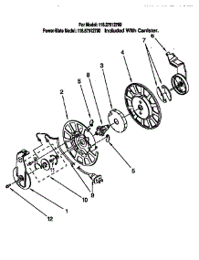 Power Cord Reel parts for Kenmore Vacuum 116.27512790 (11627512790, 116 27512790) from AppliancePartsPros.com