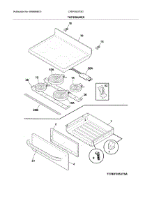 Top / Drawer parts for Frigidaire Range CFEF3053TSD from AppliancePartsPros.com