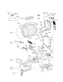 Drum Assembly Parts parts for Kenmore Dryer 796.61553610 (79661553610, 796 61553610) from AppliancePartsPros.com