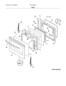 Door parts for Frigidaire Range FFEF3056TDD from AppliancePartsPros.com