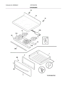 Top / Drawer parts for Frigidaire Range CFEF3055TSB from AppliancePartsPros.com