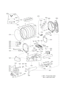 Drum And Motor Parts parts for Kenmore Dryer 796.71423410 (79671423410, 796 71423410) from AppliancePartsPros.com
