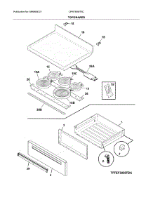 Top / Drawer parts for Frigidaire Range CFEF3056TSC from AppliancePartsPros.com