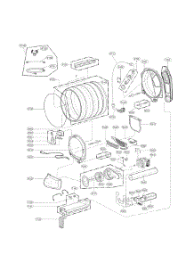 Drum And Motor Assembly parts for Kenmore Dryer 796.61412310 (79661412310, 796 61412310) from AppliancePartsPros.com