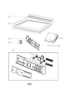 Control Panel And Plate Assembly Parts parts for Kenmore Dryer 796.81073310 (79681073310, 796 81073310) from AppliancePartsPros.com