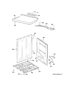 Cabinet & Top Panel parts for Ge Dryer DISR473CGAWW from AppliancePartsPros.com