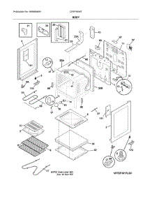 Body parts for Frigidaire Range CFEF3055TBD from AppliancePartsPros.com