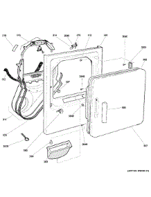 Front Panel & Door parts for Ge Dryer GTDP520GD1WW from AppliancePartsPros.com