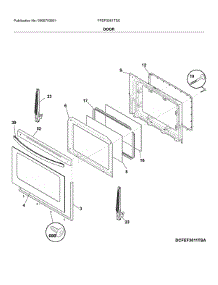 Door parts for Frigidaire Range FFEF3051TSC from AppliancePartsPros.com