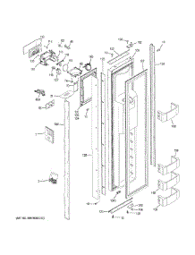 Freezer Door parts for Ge Refrigerator ZISB360DKC from AppliancePartsPros.com