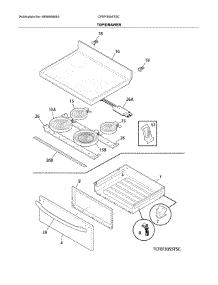 Top / Drawer parts for Frigidaire Range CFEF3055TSC from AppliancePartsPros.com