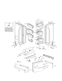 Door Parts parts for Lg Refrigerator LFX33975ST/03 from AppliancePartsPros.com