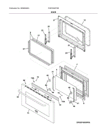 Door parts for Frigidaire Range FGEF4085TSB from AppliancePartsPros.com