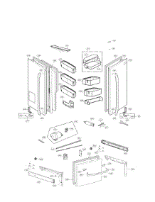Door Parts parts for Lg Refrigerator LFXS30726S/02 from AppliancePartsPros.com