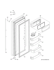 Fresh Food Door parts for Ge Refrigerator ZISS480NKCSS from AppliancePartsPros.com