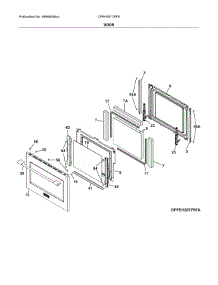 Door parts for Frigidaire Range CPEH3077RFE from AppliancePartsPros.com