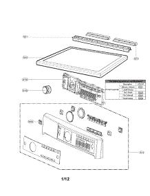 Control Panel And Plate Assembly Parts parts for Kenmore Dryer 796.81538210 (79681538210, 796 81538210) from AppliancePartsPros.com