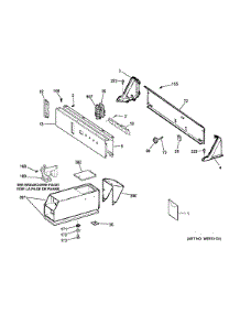 Control Panel & Coin Box Assembly parts for Ge Dryer DMCD330GJ2WC from AppliancePartsPros.com