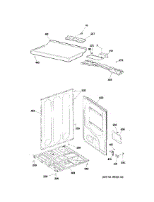 Cabinet & Top Panel parts for Ge Dryer GTDP450ED1WS from AppliancePartsPros.com