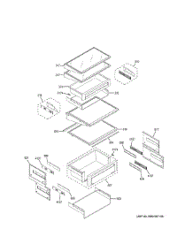 Fresh Food Shelves parts for Ge Refrigerator ZISS420DKCSS from AppliancePartsPros.com