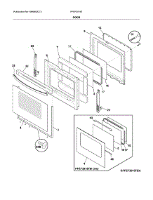 Door parts for Frigidaire Range FFEF3016TBC from AppliancePartsPros.com