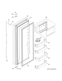 Fresh Food Door parts for Ge Refrigerator ZISS420DKCSS from AppliancePartsPros.com