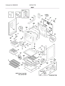 Body parts for Frigidaire Range CGEF3037TFB from AppliancePartsPros.com