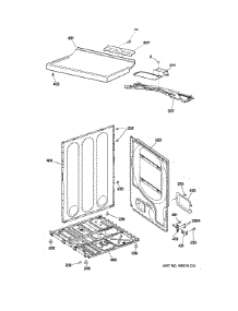 Cabinet & Top Panel parts for Ge Dryer DIST333JTLWW from AppliancePartsPros.com