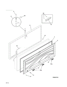 Door parts for Kenmore Freestanding Freezer 253.17802410 (25317802410, 253 17802410) from AppliancePartsPros.com