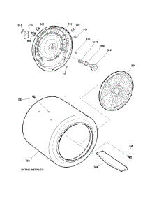 Drum parts for Ge Dryer DCCB330EJ2WC from AppliancePartsPros.com