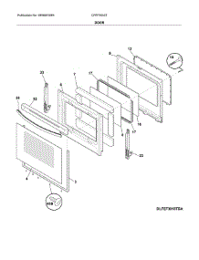 Door parts for Frigidaire Range CFEF3053TBB from AppliancePartsPros.com