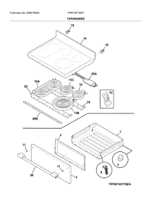 Top / Drawer parts for Frigidaire Range FPEF3077QFF from AppliancePartsPros.com